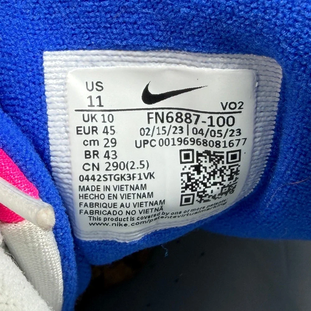Nike Air Cross Trainer 3 Low Sneaker Men 11 White Hyper Pink Racer Blue Athletic